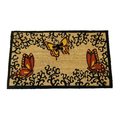 Geo Crafts Geo Crafts G212 3 BUTTERFLIES 18 x 30 in. PVC Coir Flies on Vines Doormat G212 3 BUTTERFLIES